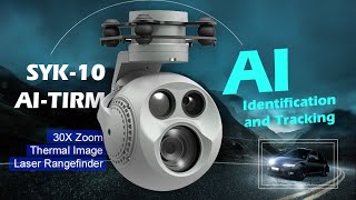 SYK10 AITIRM EOIR Laser Rangefinder Cam with AI Tracking amp Recognition Targets Locked amp Tracked [upl. by Aisirtap]