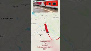 Visakhapatnam To New Delhi Andhra Pradesh Express Train Number 20805 Train route map [upl. by Atinob583]