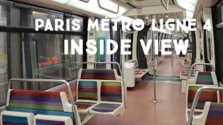 Paris Métro De Paris Ligne 4  “Inside Paris Metro From Clignancourt to Château Rouge in 4K” [upl. by Annairam782]