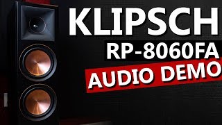 Klipsch RP8060FA Reference Premiere Speakers with Parasound HINT6  Audio Demo [upl. by Cacka82]