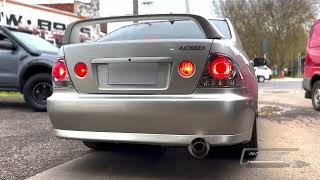 Toyota Altezza  Stainless sports rear muffler [upl. by Anoed766]