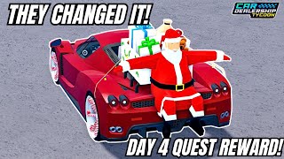 🎅🏻THEY CHANGED THE REWARD SANTA SPOILER DAY 4 in CDT Khenori2 cardealershiptycoon [upl. by Francklyn]