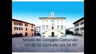 Consiglio Comunale di Pergine Valsugana il 30102024 ore 1800 [upl. by Josee355]