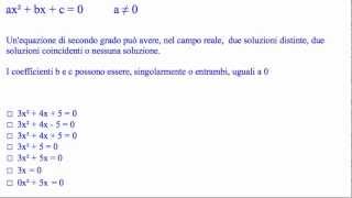 Equazioni di secondo grado complete spurie pure monomie [upl. by Yorztif]