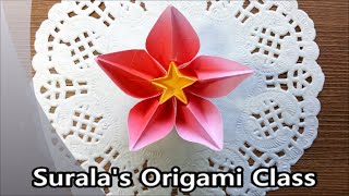 Origami  Carambola Star Fruit  종이접기  카람볼라 스타후르츠 [upl. by Barbara]