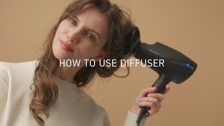 Panasonic nanoe™ Hair Dryer EHNA9J for Europe  How to use diffuser [upl. by Neltiak478]