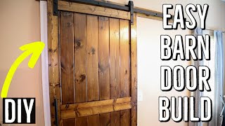 How to Make amp Install a Barn Door  EASY [upl. by Ronna]