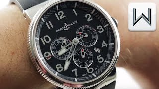 Ulysse Nardin Marine Chronograph Manufacture 1503150362 Luxury Watch Review [upl. by Salkcin292]