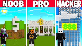 NOOB vs PRO vs HACKER BANKA SOYGUNU YAPI KAPIŞMASI  Minecraft [upl. by Kenay]