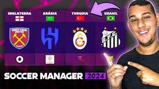 SM24 10 MELHORES TIMES para USAR no SOCCER MANAGER 2024 MODO CARREIRA 🏆 [upl. by Idette]