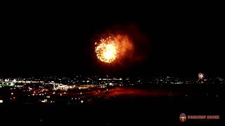 Drone Video of July 4th Fireworks at Petrack Park in Pahrump Nevada 2024 [upl. by Laemsi]