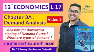 L 17 Economics Class 12  Chapter 3A Demand Analysis Video 3  Maharashtra Board Exam 😀 [upl. by Agnew877]