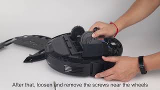 Proscenic M8 Pro Robot Vaccum Cleaner How to do replace the wheels [upl. by Daas]