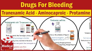 Pharmacology CVS 26 Drugs For Bleeding  Aminocaproic acid  Tranexamic acid  Protamine [upl. by Nemrac]