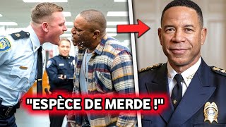 Officier blanc crache sur un homme noir puis découvre que cest le nouveau chef de la police [upl. by Ecart976]