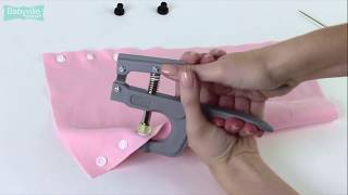 How to use a Babyville Boutique Plastic Snap Pliers Kit [upl. by Norag]