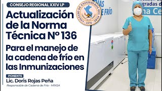 Actualización de la Norma Técnica N°136 para el manejo de la Cadena de Frío en las Inmunizaciones [upl. by Ennahoj468]