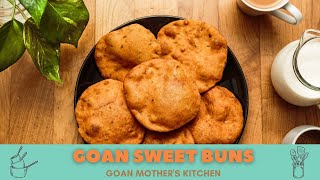 Goan Sweet Buns  Jeera Buns  Tea Time Snack  Authentic Goan Recipe  Goan Mothers Kitchen [upl. by Wanyen]