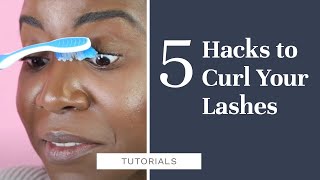 5 HACKS TO CURL YOUR EYELASHES [upl. by Luapnhoj68]