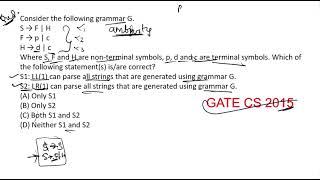 Compiler Design PYQ Gate CS 2015 [upl. by Nairot493]