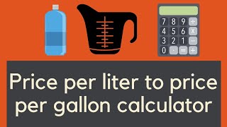 Price per liter to price per gallon calculator [upl. by Freyah18]