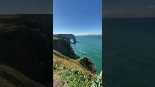 Cliffs at Etretat etretat travel travelvlog france [upl. by Nonrev612]