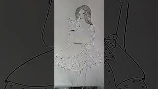 how to draw girl easy step by step for beginners with pencil [upl. by Gad]