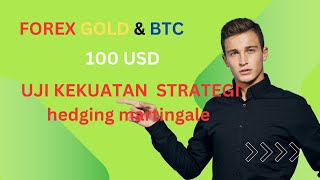 DAY2  Uji kekuatan 100 usd pada strategy hedging martingale 261024 [upl. by Nnylirej487]