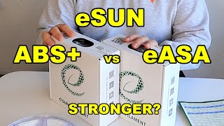 eSUN ABS vs ASA filament test which one is stronger from mechanical strength aspect [upl. by Aronas]