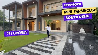 1200 SQYRD FULL FARM HOUSE TOUR  SOUTH DELHI FOR SALE  CHATTARPUR DLF [upl. by Galan]