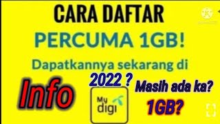 1GB digi percuma tahun 2022sdh tiada bosku [upl. by Lucie]