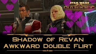 SWTOR Shadow of Revan  Awkward double flirt [upl. by Nyladam]