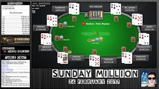 SUNDAY MILLION 2017 February 26 Cards Up  Final Table Replay  Pokerstarscom [upl. by Oppen]