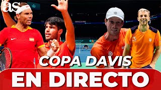 ALCARAZ y GRANOLLERS vs VAN DE ZANDSCHULP y KOOLHOOF en VIVO  RETIRADA RAFA NADAL en VIVO [upl. by Nedrah]