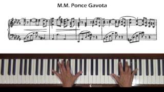 Gavota by Manuel M Ponce Piano Tutorial [upl. by Ardrey768]