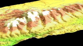 Computer simulation of glacial erosion [upl. by Riorsson]