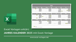 Kostenlose ExcelVorlage Jahreskalender 2025 mit Feiertagen amp Ferien – Inklusive PDF 📅 [upl. by Malas968]