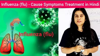 Influenza flu  Cause Symptoms Diagnosis Treatment Transmission In Hindi  Influenza Virus Hindi [upl. by Schreibman]