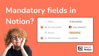 Mandatoryrequired fields in Notion [upl. by Ynahpit516]