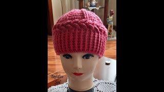 GORRA TEJIDA A CROCHET FÁCIL DE HACER [upl. by Elicec]