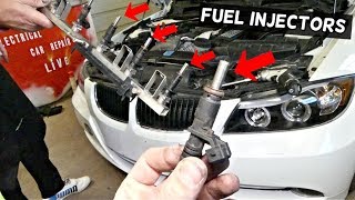 HOW TO REMOVE AND REPLACE FUEL INJECTORS ON BMW E90 E91 E92 E93 [upl. by Eamaj]