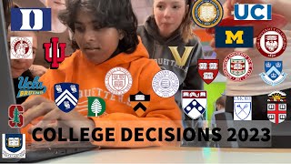 2023 COLLEGE DECISION REACTIONS ivy league top 20 all of em [upl. by Reckford]