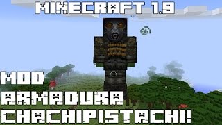 Minecraft 19 MOD ARMADURA CHACHIPISTACHI Exoskeleton Mod Español [upl. by Oys]