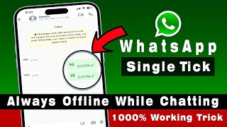 How to Hide Double Tick on WhatsApp  Showing Only Single Tick Being Online WhatsApp Trick 2024 [upl. by Pulcheria]