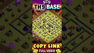 TH9 War Base The Perfect Anti3 Star Base [upl. by Ruhtracm]