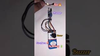 Simple Fire 🔥 Alarm Project  Fire Detector Alarm  Fire Alarm DIY Project shorts yt diy buzzer [upl. by Adamok533]