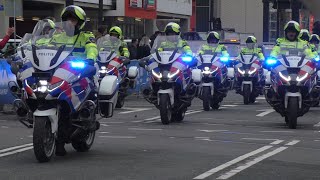 Marathon Rotterdam 2023 Traditionele begeleiding van de laatste loper door politie en ambulance [upl. by Acirretal620]