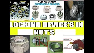 LOCKING DEVICE FOR NUTS AND TYPES AND ITS APPLICATIONS FITTER SECOND YEAR WEEK NO 54 NSQF LEVEL 5 [upl. by Iznik]