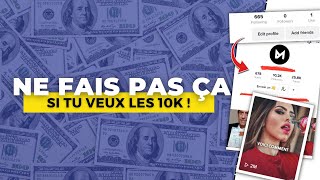 Ces erreurs tempêchent de gagner 10 000 abonnés sur TikTok [upl. by Eirahcaz695]