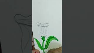 Part 2 of tulip 💜tulips drawingtutorial colors purple viralshortvideo [upl. by Remas826]